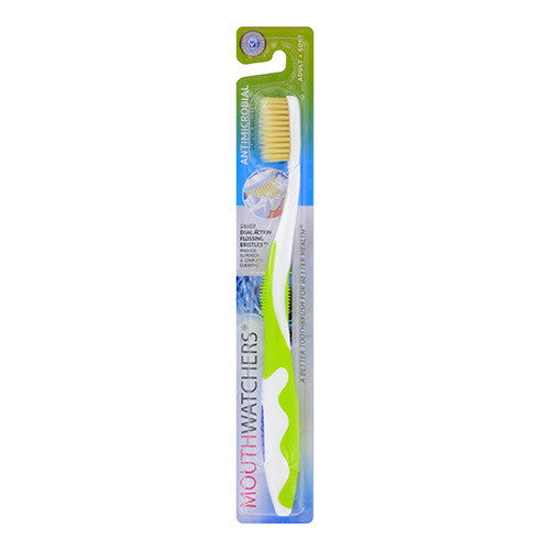 Doctor Plotkas Mouth Watchers Antimicrobial Soft Bristle Adult Toothbrush Green, 1 Ea