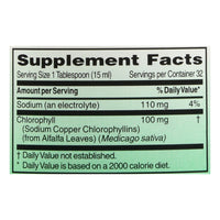 World Organics Liquid Chlorophyll Supplement, 100 mg, 16 Oz