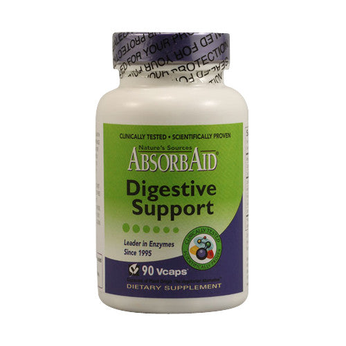 Natures Sources Absorb Aid Digestive Support Vegetarian Capsules - 90 Ea