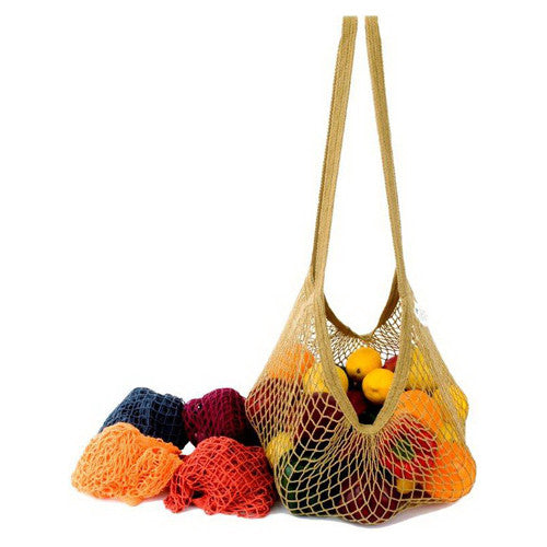 Ecobags Classic String Bag Assorted Earth Tones, Long Handle - 1 Bag