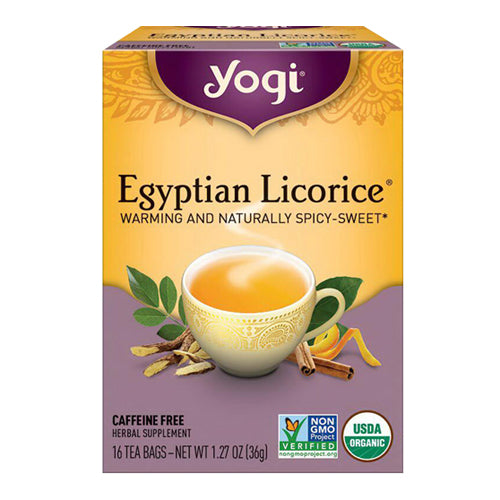 Yogi Egyptian Licorice Herbal Supplement Tea Bags - 16 Ea
