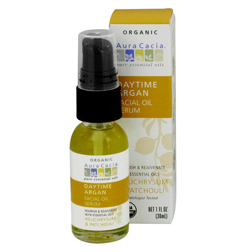 Aura Cacia Day Time Argan Facial Oil Serum - 1 Oz
