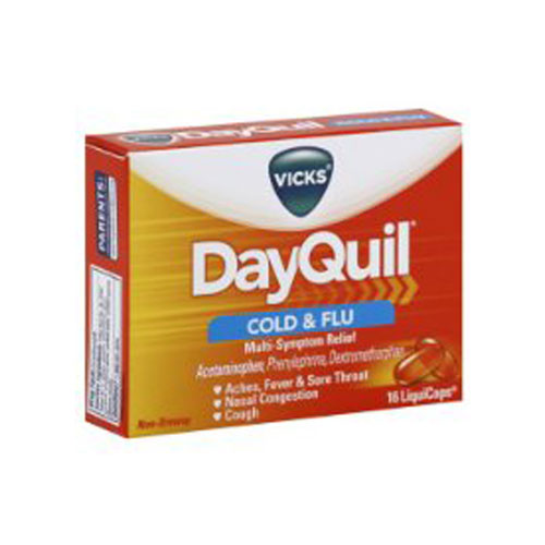 Dayquil Cold And Flu Multi Symptom Relief Liquicaps, 16 Ea