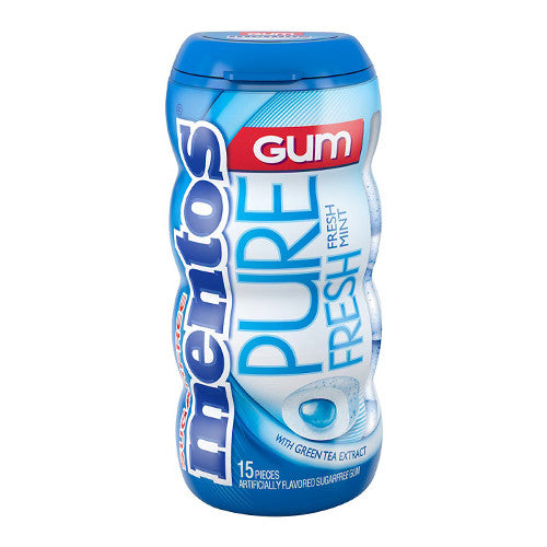 Mentos Pure Fresh Chewing Gum, Spearmint 15 Ea
