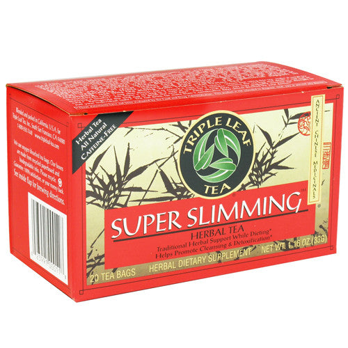 Triple Leaf Tea Super Slimming Herbal Tea - 20 Tea Bags, 6 Pack