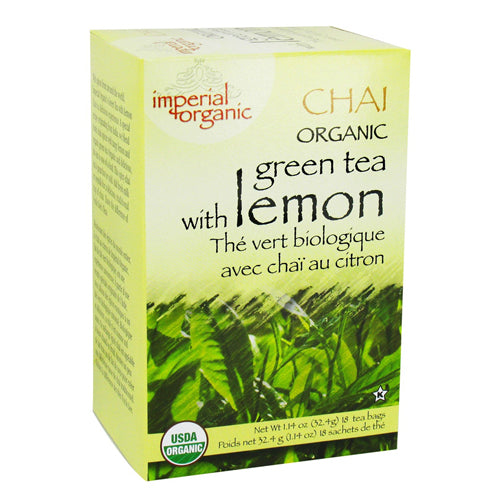 Uncle Lees Tea Imperial Organic Chai Green Tea With Lemon - 18 Tea Bags