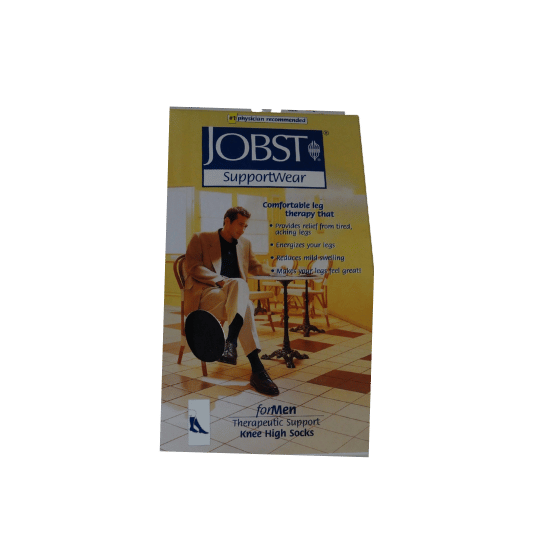 Jobst Mens Light Weight Dress Socks, Compression 8-15 Mm/Hg, Black, Large -1 Ea