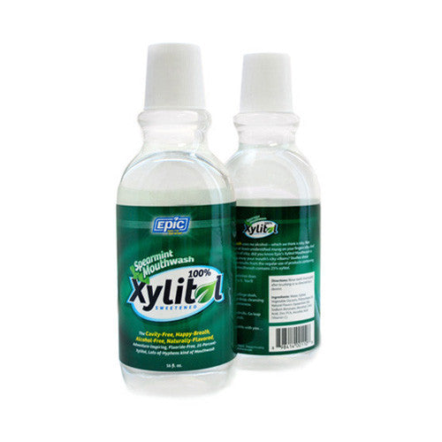 Epic Dental Xylitol Sweetened Mouthwash, Spearmint - 16 Oz