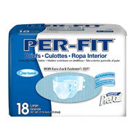 Prevail Per-Fit Adult Large Size Briefs, Waist 45-58 Inches -18/Pack, 4 Ea
