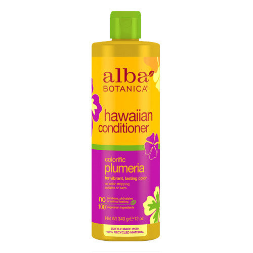 Alba Botanica Hawaiian Hair Conditioner, Plumeria Replenishing - 12 Oz