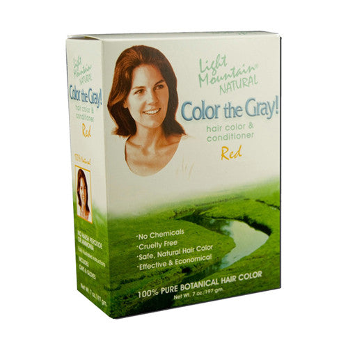 Light Mountain Natural Gray Hair Color And Conditioner Kit, Red - 7 Oz