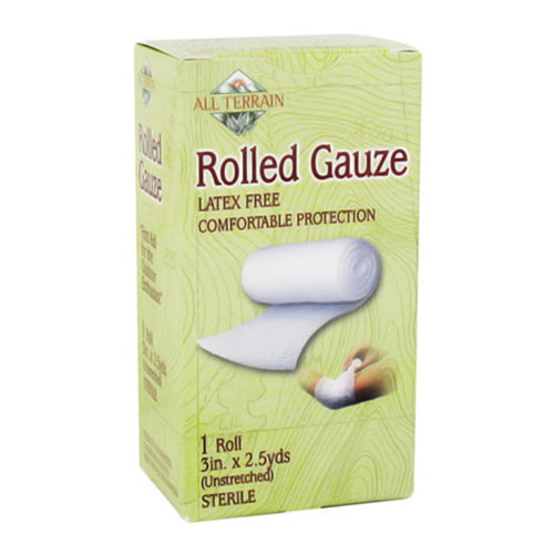 All Terrain Rolled Gauze Latex Free 3 Inches X 2.5 Yards for Dressing and Protecting Wounds 1Ea
