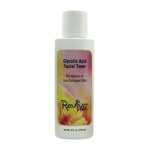 Reviva Labs Glycolic Acid Facial Toner For Mature And Sun Damaged Skin - 4 Oz