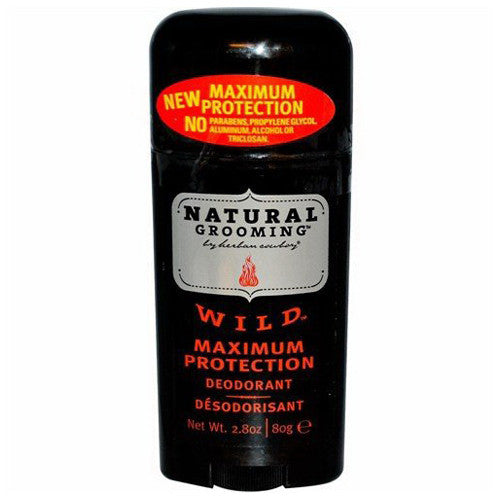 Herban Cowboy Natural Grooming Maximum Protection Deodorant, Wild - 2.8 Oz
