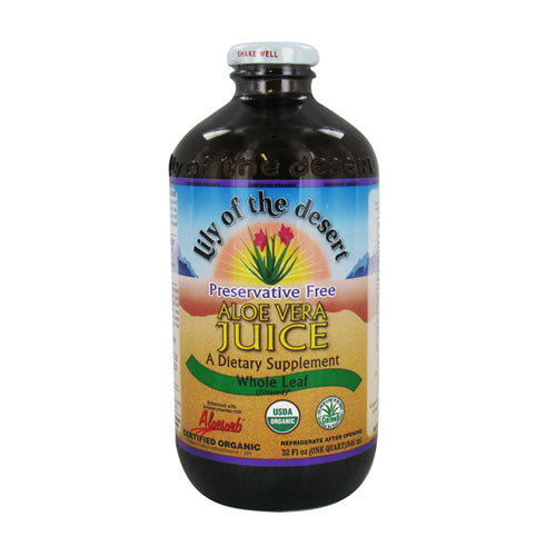 Lily Of The Desert Organic Preservative Free Whole Leaf Aloe Vera Juice - 32 Oz