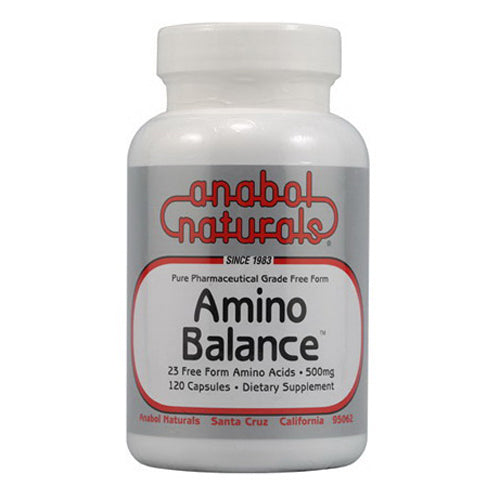 Anabol Naturals Amino Balance 500mg Capsules Dietary Supplement 120Ea