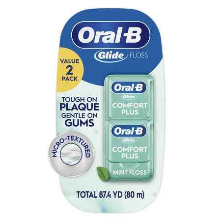 Oral B Glide Pro-Health Comfort Plus Mint Floss, Value Pack 2