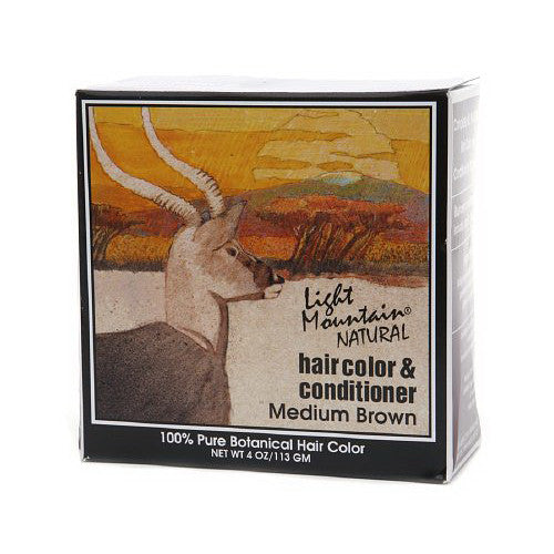 Light Mountain Natural Hair Color And Conditioner, Medium Brown - 4 Oz