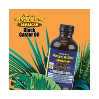 Jamaican Mango and Lime Black Castor Oil with Vitamins A D and E, 4 Oz