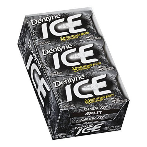 Dentyne Ice New Split2Fit Sugar Free Arctic Chill Gums - 16 Ea, 9 Pack