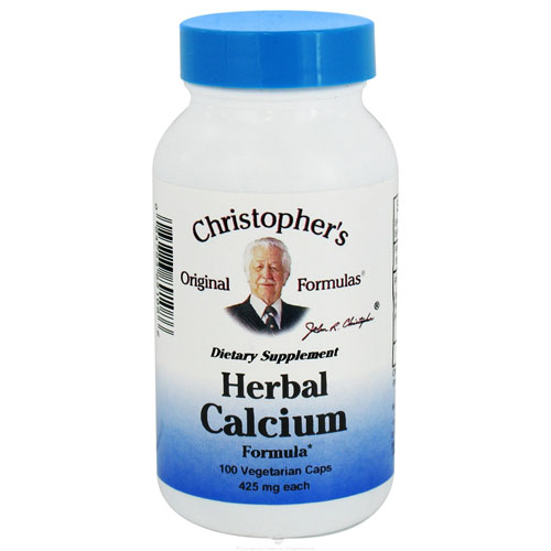 Dr Christopher Original Formulas Herbal Calcium Capsules Keep Bones Hair Teeth Skin and Nails Healthy 100Ea