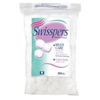 Swisspers Multi Care Cotton Balls Triple Size - 200 Ct