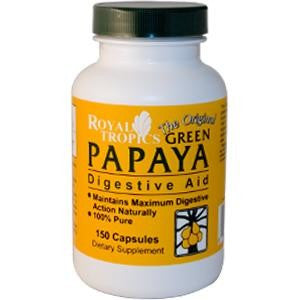 Royal Tropics Green Papaya Digestive Aid Capsules - 150 Ea