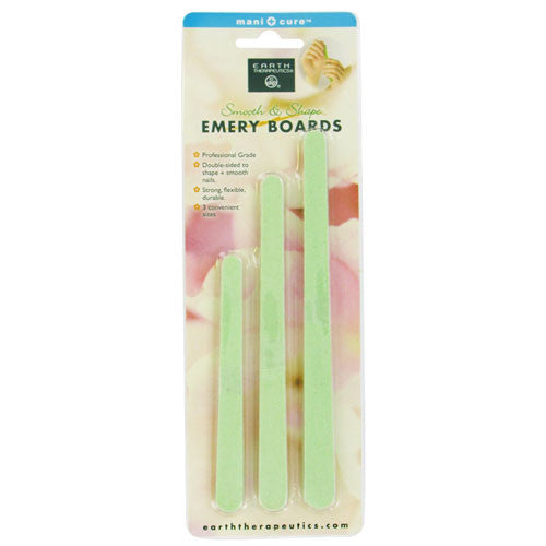Earth Therapeutics Smooth And Shape Emery Boards Assorted Sizes - 15 Piece