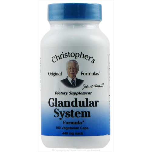 Dr Christopher Original Formula Glandular System Vegetarian Capsules 100Ea