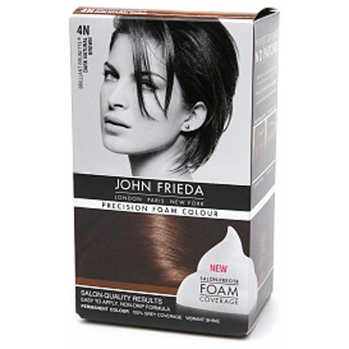 John Frieda Precision Foam Dark Natural Brown Hair Colour, #4N - Kit