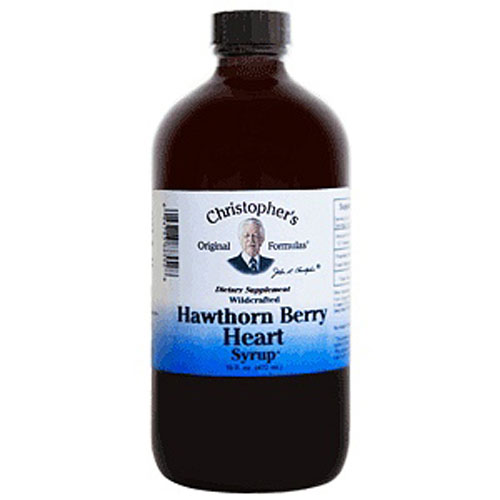 Dr Christophers Original Formulas Hawthorn Berry Heart Syrup Help Support the Cardiovascular System 16Oz (472ml)