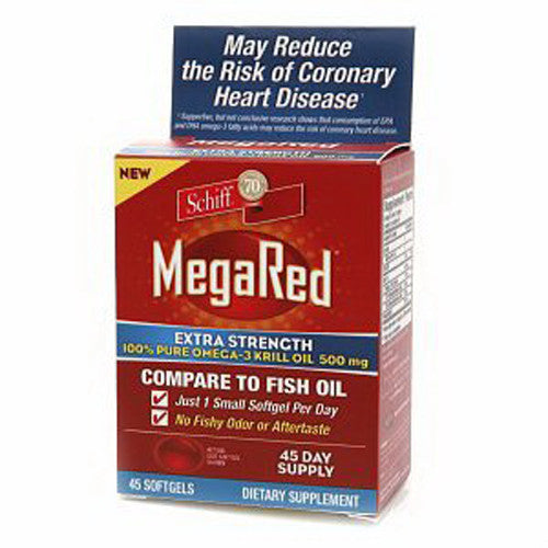 Schiff Megared Extra Strength 100% Pure Omega-3 Krill Oil 500Mg, 45 Ea