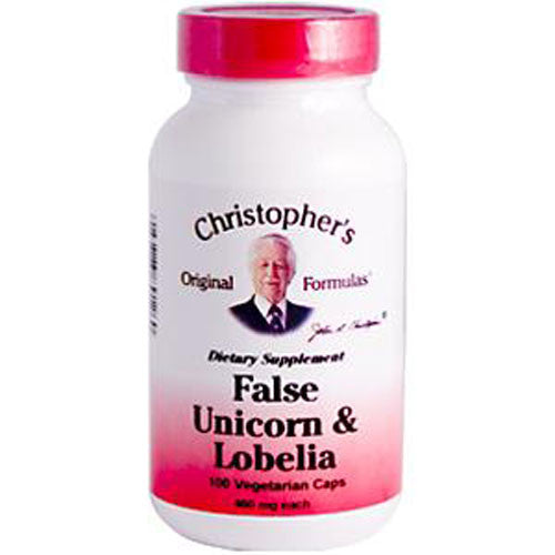 Dr.Christopher False Unicorn And Lobelia 460Mg Veggie Capsules, 100 Ea