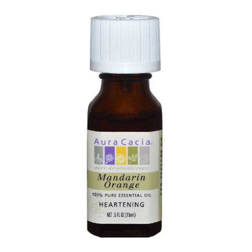 Aura Cacia Pure Essential Oil Heartening Mandarin Orange (Citrus Reticulata), 0.5 0Z