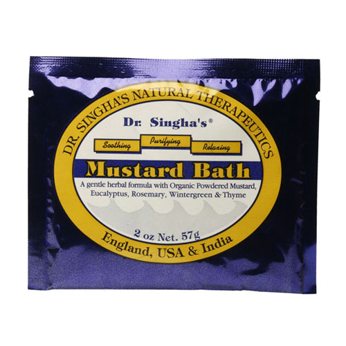 Dr Singhas Mustard Bath Therapeutic Bath Salts with Essential Oils Gently Opens Pores Supports Blood Flow Elimination of Impurities 2Oz (57g)