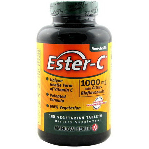 American Health Non Acidic Esterc With Citrus Bioflavonoids 1000 Mg Vegetarian Tablets - 180 Ea
