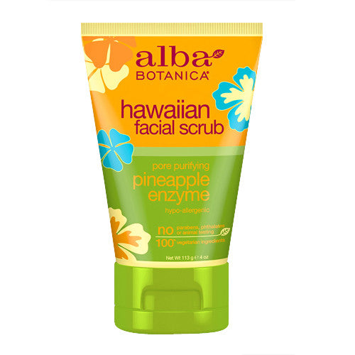 Alba Botanica Hawaiian Facial Scrub With Pineapple Enzyme- 4 Oz
