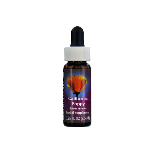 Flower Essence California Poppy Dropper for Heart Centered Clarity and Inner Focus 0.25Oz (7.5ml)