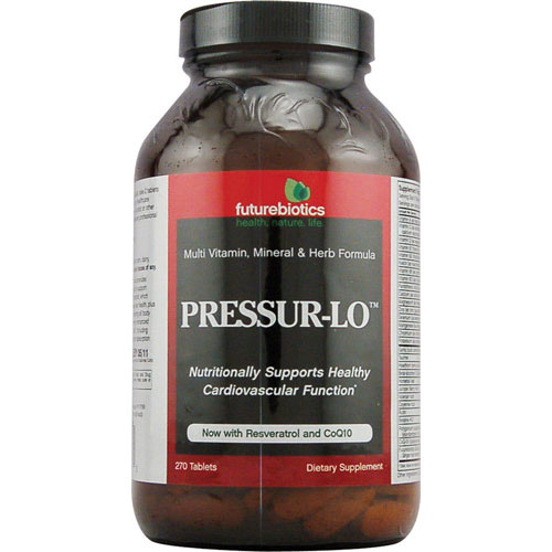Futurebiotics Pressur Lo Multi Vitamin Mineral and Herb Formula Support Cardiovascular Function Tablets 270Ea