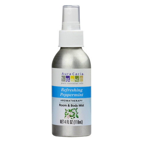 Aura Cacia Aromatherapy Mist Peppermint Harvest For Room And Body Refreshing - 4 Oz