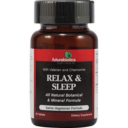 Futurebiotics Relax and Sleep with Valerian and Chamomile Vegetarian Formula Tablets 60Ea