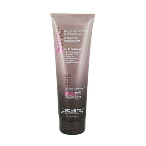 Giovanni 2Chic Brazilian Keratin And Argan Oil Ultra-Sleek Conditioner - 8.5 Oz