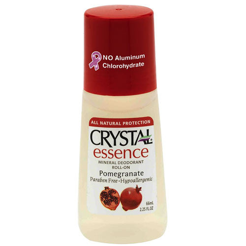 French Transit Crystal Essence Mineral Deodorant Roll On, Pomegranate, 2.25 Oz