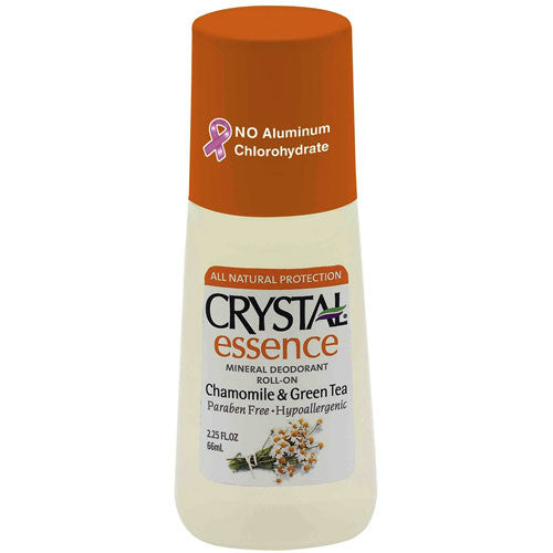French Transit Crystal Essence Mineral Deodorant Roll On, Chamomile, Green Tea, 2.25 Oz