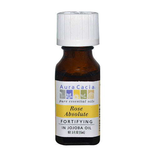 Aura Cacia Aromatherapy Precious Essentials Oil Rose Absolute With Jojoba - 0.5 Oz