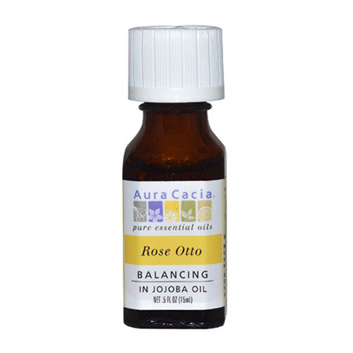 Aura Cacia Aromatherapy Precious Essentials Oil Rose Otto With Jojoba - 0.5 Oz