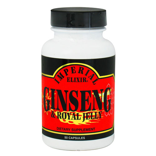 Imperial Elixir Ginseng and Royal Jelly Capsules Support Overall Well Being Maintain Energy Levels 50Ea