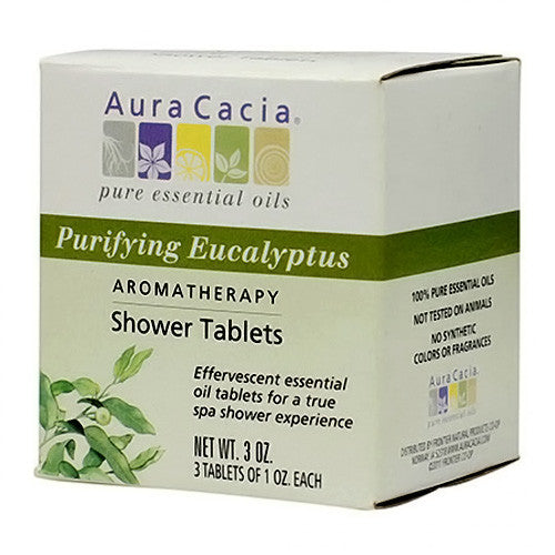Aura Cacia Purifying Eucalyptus Aromatherapy Shower Tablets 1 Oz