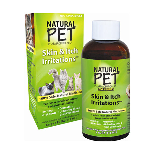 Natural Pet Homeopathic Skin Itch And Irritations For Felines - 4 Oz