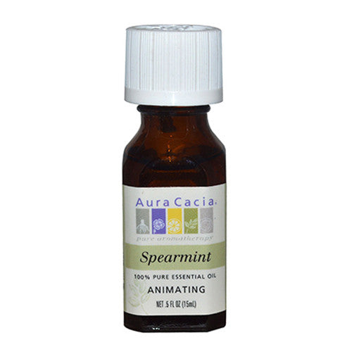 Aura Cacia 100% Pure Essential Oil Animating Spearmint (Mentha Spicata) - 0.5 Oz